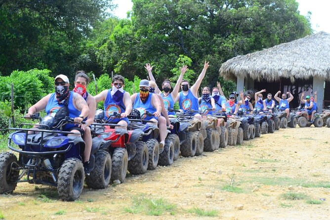 Adrenaline in 4X4 ATV through Macao Beach, Cave, Cafe Tour and Tobacco - A cave lagoon for a cool break