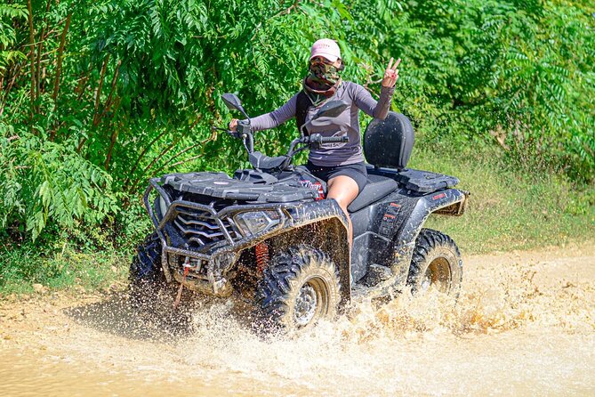 ATV or Boogie boarding on the beach in Punta Cana - Cooling off at Cave Taina in Domitai Park