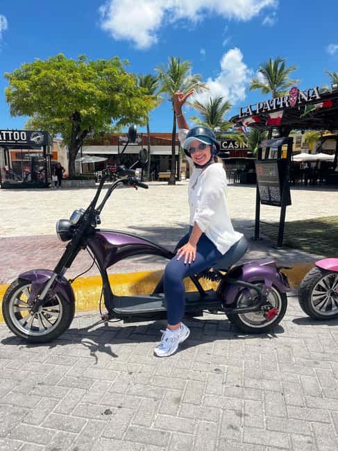 Bavaro Punta Cana: City Tour with Harley models E-Scooters - Playa Bibijagua mixes photos, swimming, and scenery