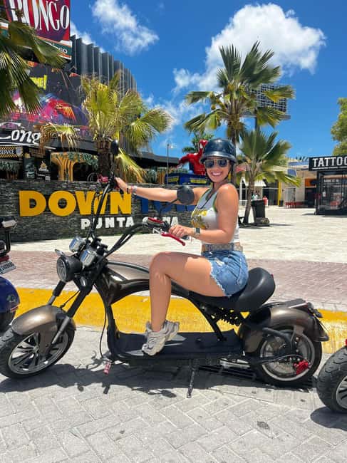 Bavaro Punta Cana: City Tour with Harley models E-Scooters - Coco Bongo is a quick look at the entertainment district