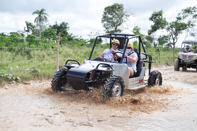 Buggies Extreme and Cenote Cave Adventure Half Day - Getting muddy in the automatic 4WD buggies