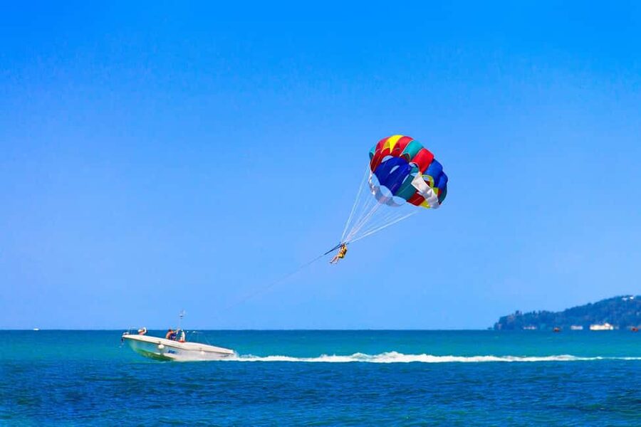 Buggy Tour and Parasailing Experience - Parasailing above the Caribbean