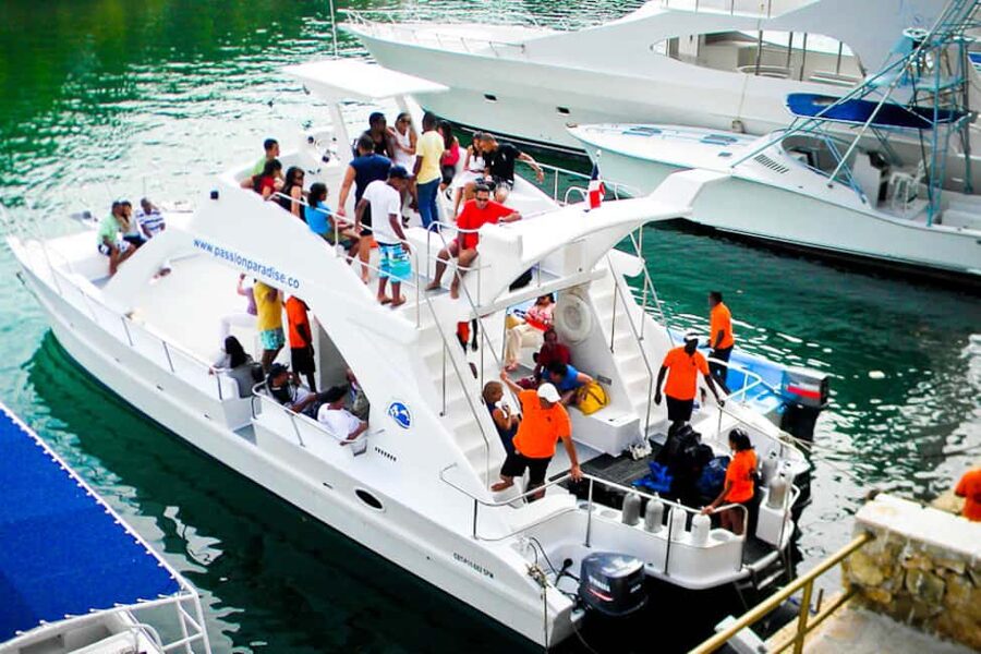 Catalina Island Scuba Diving Tour from Punta Cana - Setting sail aboard the catamaran