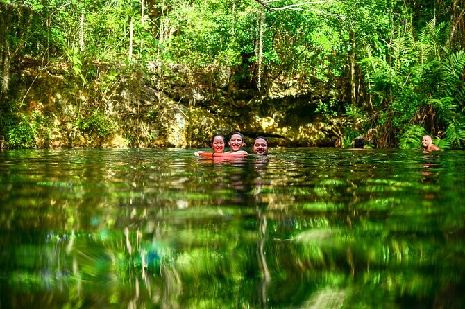 Eco Exploration: Golf Cart Adventure and Catamaran Cruise - Swimming in Inrirí Cenote