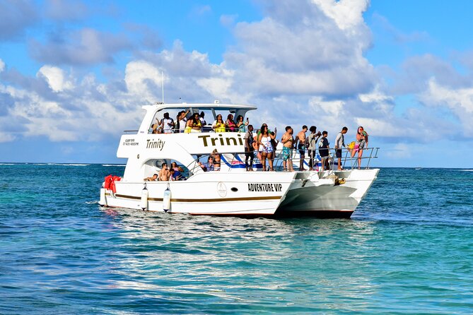 Exclusive Hip Hop Punta Cana Party Boat with Open Bar <em>Only Adult – Key things to know before you book’ /></p>
<ul>
<li><strong>Music drives the entire outing:</strong> Expect hip-hop, R&B, dancehall, and Afro beats rather than a quiet scenic cruise.</li>
<li><strong>The sandbar is the party’s main stage:</strong> You can dance, mingle, and drink while standing in waist-deep Caribbean water.</li>
<li><strong>Swimming and snorkeling are included:</strong> The boat stops in clear water, though snorkeling equipment is not specifically listed among the inclusions.</li>
<li><strong>Eddy and Moise add a personal touch:</strong> Both guides receive praise for attentive service, photos, and keeping the mood friendly.</li>
<li><strong>The $65 price covers plenty:</strong> Hotel pickup, an open bar, fruit, snacks, crew service, and safety equipment are included.</li>
<li><strong>Plan for sun and weather:</strong> Bring your own towel and sunscreen, and remember that poor weather can lead to a rescheduled trip or full refund.</li>
</ul>
<h2>A Punta Cana party boat with a clear musical identity</h2>
<p>Only Adult – A Punta Cana party boat with a clear musical identity’ /></p>
<p><p>Many boat trips in Punta Cana offer music as background noise. This one makes music the point. The DJ program centers on hip-hop, R&B, dancehall, and Afro beats, so the mood is closer to a floating day party than a sightseeing cruise with a few songs playing over the speakers.</p>
</p>
<p><p>That distinction matters. If you want a calm ride with soft music and long stretches of quiet, I would choose another kind of boat trip. If you want to dance, meet people, and keep the energy moving, the format makes sense.</p>
</p>
<p><p>The experience is adult-only, which helps set expectations before you arrive. It is aimed at adults who want drinks, dancing, swimming, and a social crowd. The boat can hold up to 120 people, so you should expect a shared party atmosphere rather than personal space and private service.</p>
</p>
<p><p>The strongest part of the experience is the mix of activities. You can listen to the DJ, take photos, swim, snorkel, join games, or head into the sandbar party. You are free to shift between these options instead of spending the whole afternoon doing one thing.</p>
</p>
<div class="twil" style="margin: 20px 0; padding: 15px 0;"><p>More party boats in Punta Cana:</p><ul style="margin: 10px 0; padding-left: 0; list-style: none;"><li style="margin: 0 0 12px 0; padding: 0 0 12px 0; border-bottom: 1px solid #DDE9E4; line-height: 1.4;"><a href="https://lovepuntacana.com/saona-island-day-trip-from-punta-cana-with-lunch-and-open-bar/">Saona Island Day Trip From Punta Cana with Lunch and Open Bar</a><br><span style="font-size: 0.82em; color: #555;"><span style="color: #FFA518;">★</span> 4.5 · 2,709 reviews</span></li><li style="margin: 0 0 12px 0; padding: 0 0 12px 0; border-bottom: 1px solid #DDE9E4; line-height: 1.4;"><a href="https://lovepuntacana.com/small-group-snorkeling-cruise-with-open-bar-and-light-snacks/">Small Group Snorkeling Cruise with Open Bar and Light Snacks</a><br><span style="font-size: 0.82em; color: #555;"><span style="color: #FFA518;">★</span> 5.0 · 1,296 reviews</span></li><li style="margin: 0; padding: 0; border-bottom: none; line-height: 1.4;"><a href="https://lovepuntacana.com/punta-cana-booze-cruise-snorkeling-sand-bar-with-entertainment/">Punta Cana Booze Cruise, Snorkeling, Sand-Bar with Entertainment</a><br><span style="font-size: 0.82em; color: #555;"><span style="color: #FFA518;">★</span> 4.5 · 1,037 reviews</span></li></ul></div><h2>What the $65 price really includes</h2>
<p><img width="669" height="446" decoding="async" src=