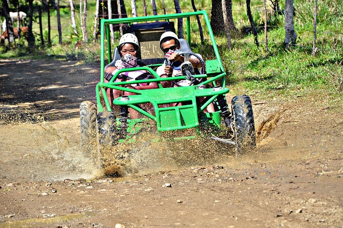 Full-Day La Hacienda Dune Buggy with Zipline & Horseback Activity - Ziplining above the park