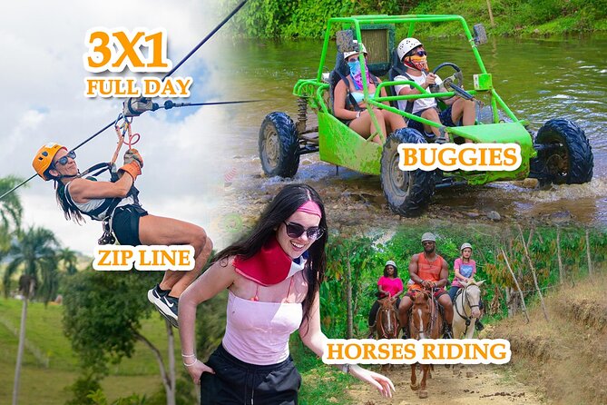 Full Pack Buggies + Horses + Zip Line + Food in Punta Cana - Three Punta Cana adventures in one long morning