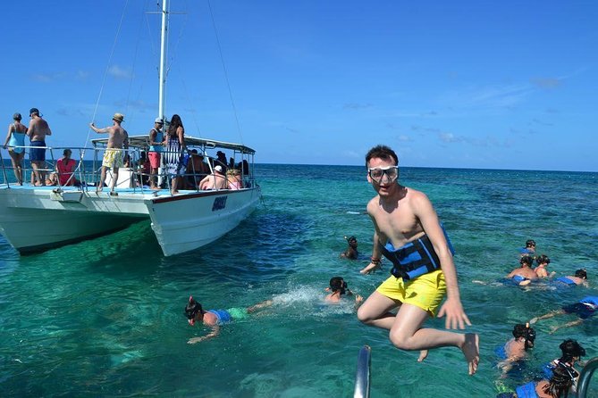 Party boat in Catamaran with Open Bar Only Adults + Snorkeling - A Punta Cana party boat with a reef stop