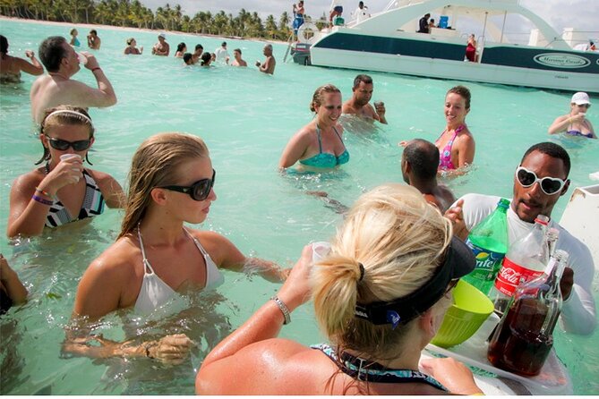 Party Boat in Punta Cana with Drinks and Transportation Included - Drinks, snacks, and the open-bar setup