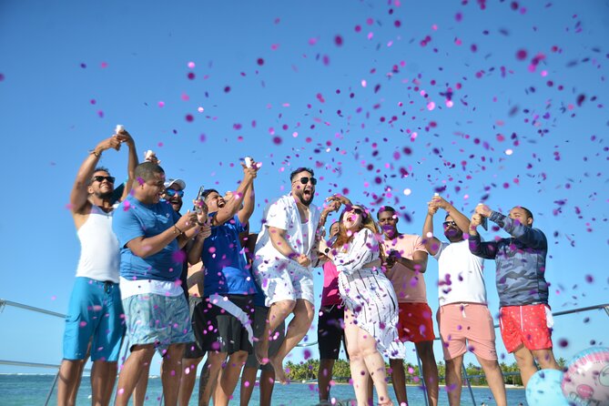 Private Party Boat Cruise: Sound System, Open Bar, Natural Pool - Leaving Bávaro Beach for the coral reefs