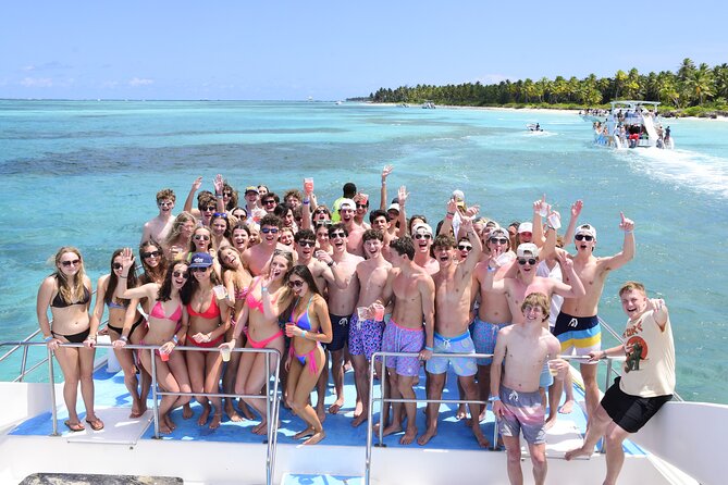 Private Party Boat Experience in Punta Cana - Passing Dolphins Island for photos