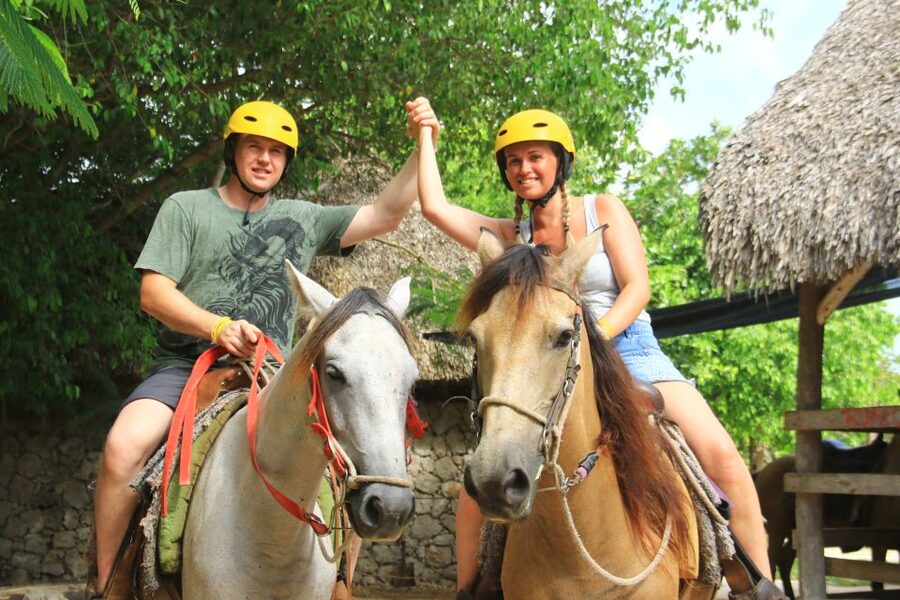 Punta Cana: Bávaro Adventure Park Horse Riding & Waterfalls - Horseback riding through the park’s quieter routes