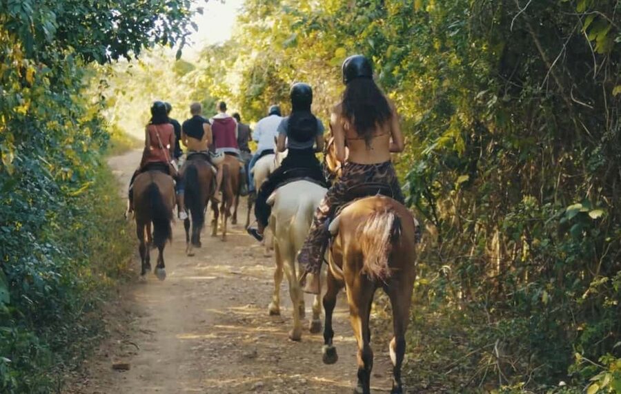Punta Cana Horseback riding & Sunset + beach + free pick-up - Riding from the countryside toward Playa Macao