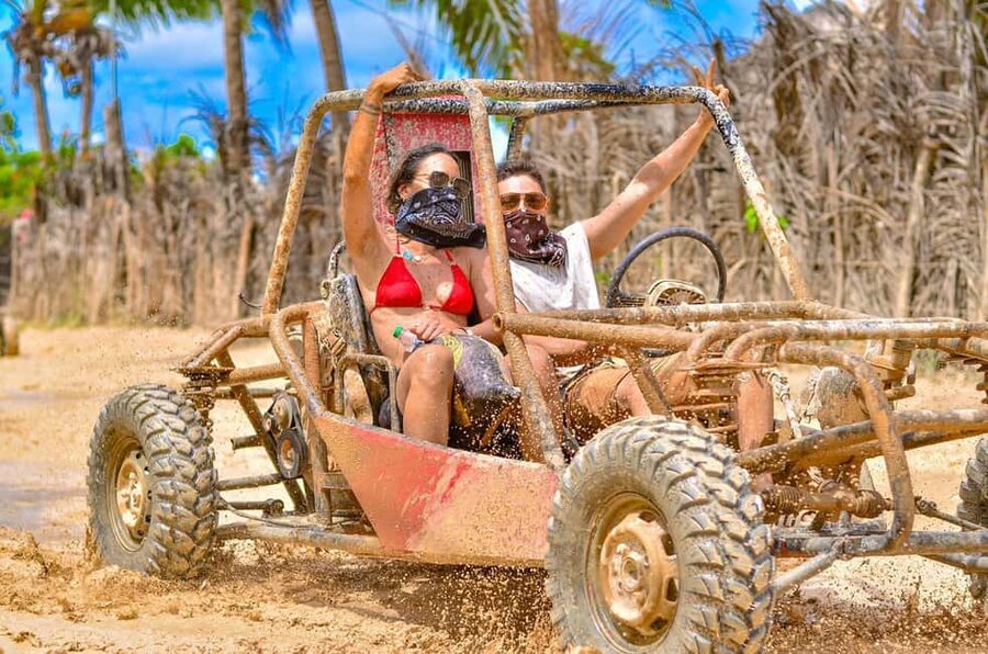 Punta Cana: Macao Beach Buggy Lagoon Cave Tour - Swimming At Macao Beach