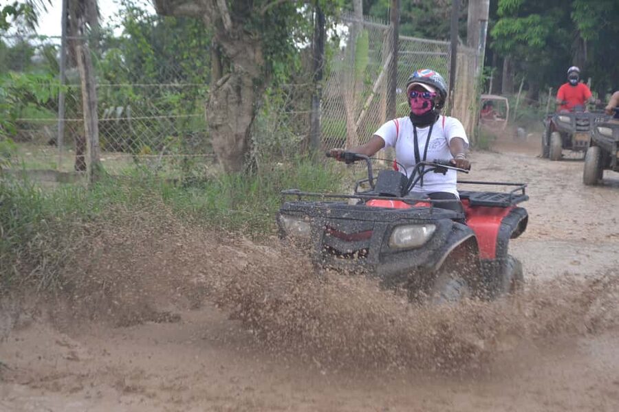 Punta Cana Off-Road 4x4 ATV: Beach,Cave Dip & Mamajuana Shot - Getting comfortable on the 4x4 ATV