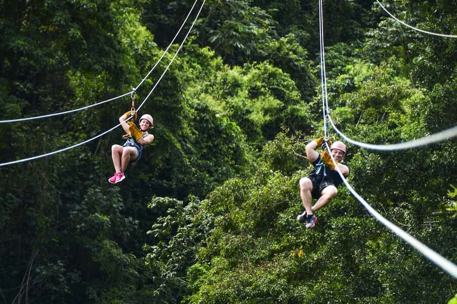 Punta Cana: Ziplines Adventures & Monkeyland Entry - Getting ready for 12 lines and 18 platforms