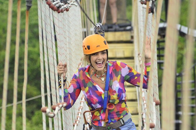 Punta Cana Ziplines, Hanging Bridge, and Waterfall Pool Adventure - Six zip lines, one playful splash landing