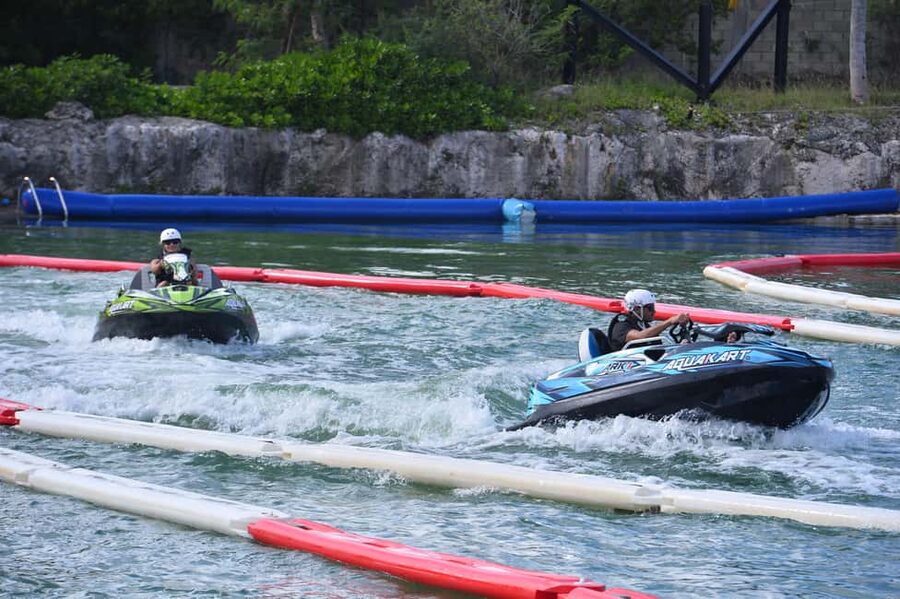 THE ONLY JET SKI TOUR IN PUNTA CANA - Zip line and obstacle course fill the gaps